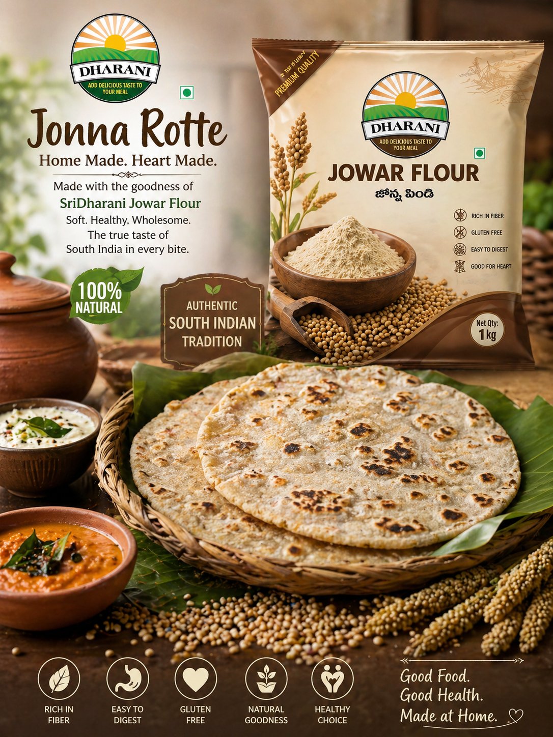 Jonna Rotte – Sri Dharani Jowar Flour