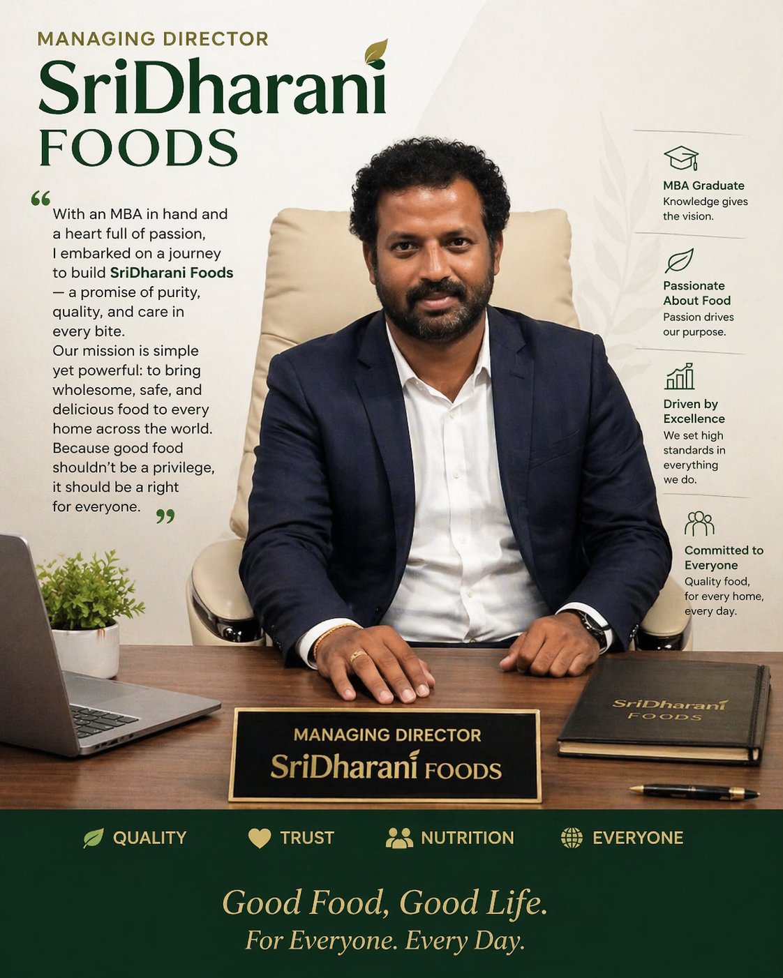 Murali — Managing Director, Sri Dharani Foods