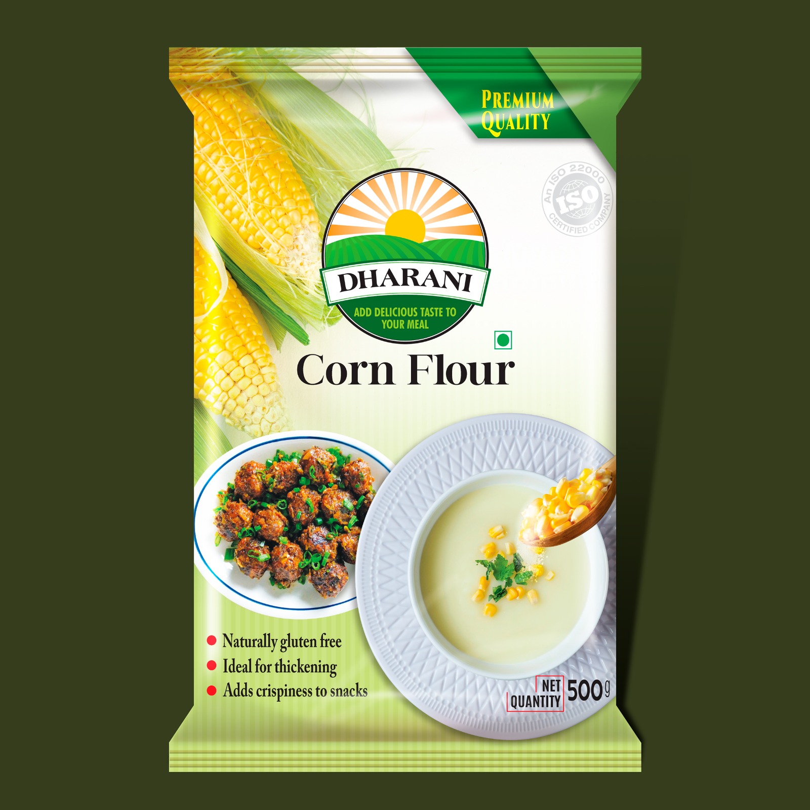 Dharani Corn Flour packaging