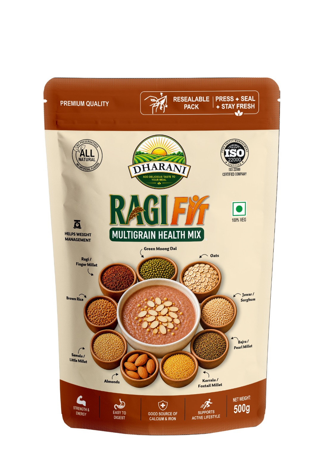 Dharani Ragi FIT Health Mix packaging